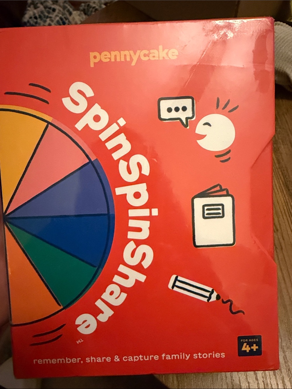 SpinSpinShare Family Story Game - Red